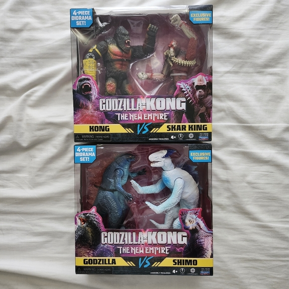 Brand New Godzilla x Kong 2023 Movie Figures (Godzilla Kong Shimo Skar King)